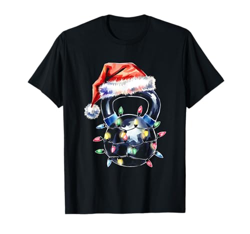 Retro Christmas Apparel Gifts - Kettlebell Santa Hat - Lustiges Gewichtheben Xmas Lover T-Shirt für Unisex Erwachsene, Kinder, Weihnachtsfans - Schwarz, S Retro Christmas Apparel Gifts - Kettlebell Santa Hat - Lustiges Gewichtheben Xmas Lover T-Shirt für Unisex Erwachsene, Kinder, Weihnachtsfans - Schwarz, S von Retro Christmas Apparel Gifts