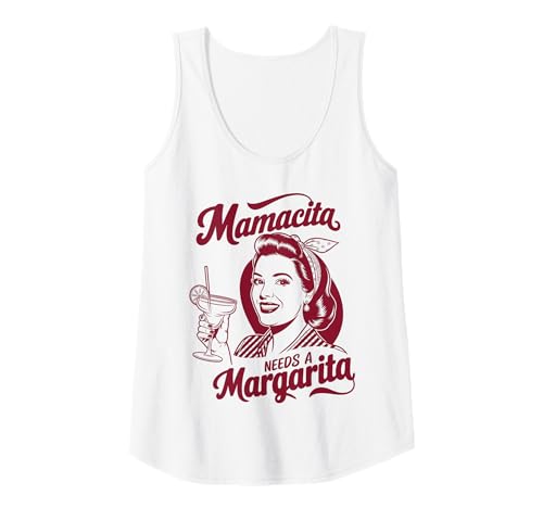 Damen Mamacita Margarita Zitat Retro Cocktail Humor in Pin Up Tank Top von Retro Cocktail Humor with Vintage Latina Vibe
