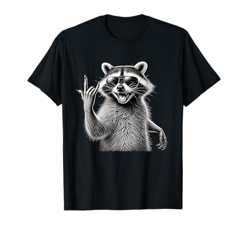 Retro Waschbär Rock Geschenke Musik Männer Kinder Frauen Lustiger Waschbär T-Shirt von Vintage y2k Rocking Raccoon Graphic Tees