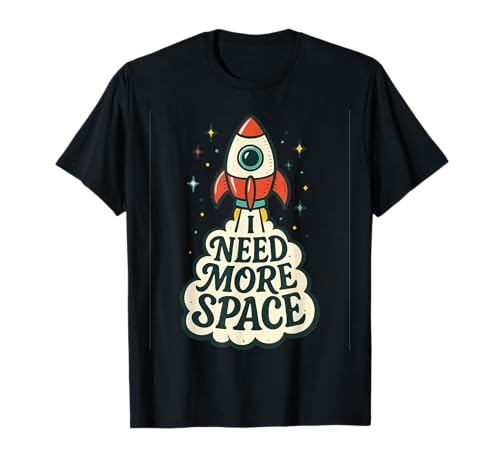 I Need More Space Rocket Blast Cartoon Galaxy für Kinder T-Shirt I Need More Space Rocket Blast Cartoon Galaxy für Kinder T-Shirt von Retro Cosmic Humor Designs Orbit Creativity Studio