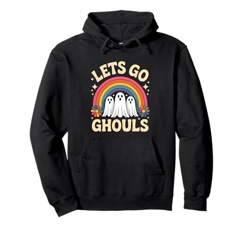 Halloween Lets Go Ghouls Ghost Retro Kostüm Damen Mädchen Kinder Pullover Hoodie von Retro Costume Vibes