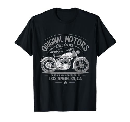 Custom Motorrad Classic Graphic Herren Bike Original Motor T-Shirt von Retro Dad Birthday Outfit Custom Motorcycles