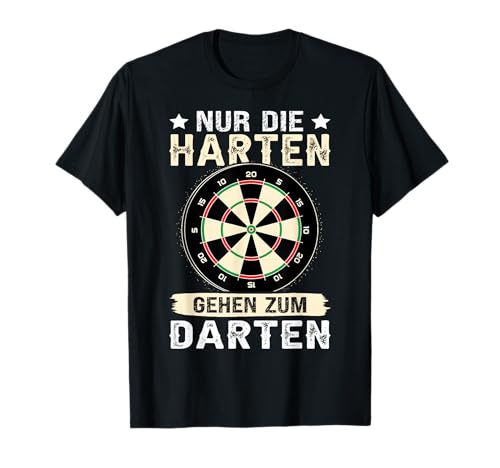 Nur Die Harten Gehen Darten - Retro Dartscheibe Herren Dart T-Shirt von Retro Dartboard Motifs Funny Vintage Darts Sayings