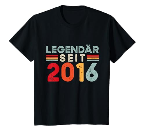 Kinder Legendär Seit 2016 Retro Jungs Mädchen 9. Geburtstagsshirt T-Shirt von Retro Deko Jahrgang Geburtstage Geschenkideen