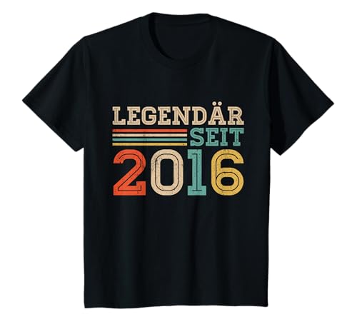 Kinder Legendär Seit 2016 Retro Jungs Mädchen 9. Geburtstagsshirt T-Shirt von Retro Deko Jahrgang Geburtstage Geschenkideen
