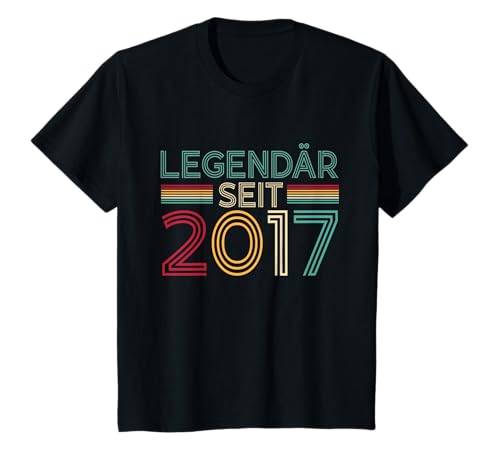 Kinder Legendär Seit 2017 Retro Jungs Mädchen 8. Geburtstagsshirt T-Shirt von Retro Deko Jahrgang Geburtstage Geschenkideen