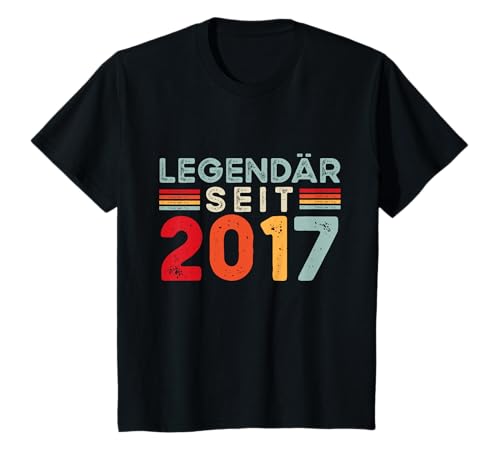 Kinder Legendär Seit 2017 Retro Jungs Mädchen 8. Geburtstagsshirt T-Shirt von Retro Deko Jahrgang Geburtstage Geschenkideen