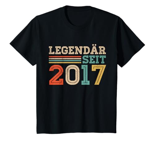 Kinder Legendär Seit 2017 Retro Jungs Mädchen 8. Geburtstagsshirt T-Shirt von Retro Deko Jahrgang Geburtstage Geschenkideen