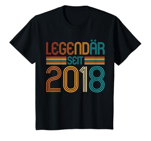 Kinder Legendär Seit 2018 Retro Jungs Mädchen 7. Geburtstagsshirt T-Shirt von Retro Deko Jahrgang Geburtstage Geschenkideen