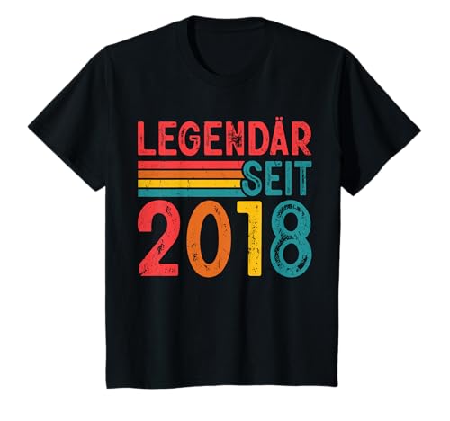 Kinder Legendär Seit 2018 Retro Jungs Mädchen 7. Geburtstagsshirt T-Shirt von Retro Deko Jahrgang Geburtstage Geschenkideen