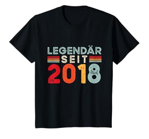 Kinder Legendär Seit 2018 Retro Jungs Mädchen 7. Geburtstagsshirt T-Shirt von Retro Deko Jahrgang Geburtstage Geschenkideen