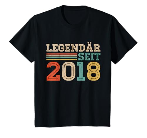 Kinder Legendär Seit 2018 Retro Jungs Mädchen 7. Geburtstagsshirt T-Shirt von Retro Deko Jahrgang Geburtstage Geschenkideen