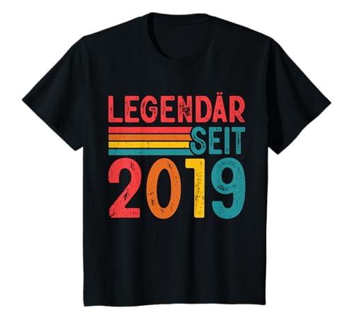 Kinder Legendär Seit 2019 Retro Jungs Mädchen 6. Geburtstagsshirt T-Shirt von Retro Deko Jahrgang Geburtstage Geschenkideen