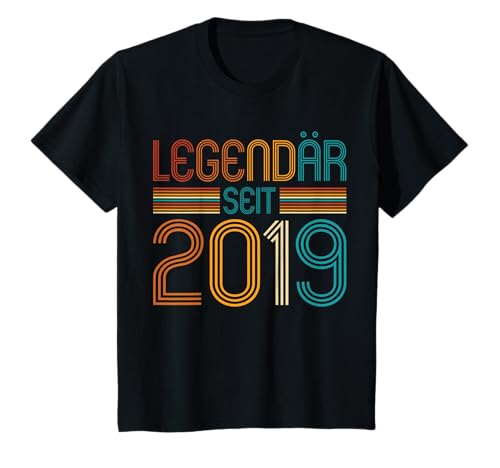 Kinder Legendär Seit 2019 Retro Jungs Mädchen 6. Geburtstagsshirt T-Shirt von Retro Deko Jahrgang Geburtstage Geschenkideen
