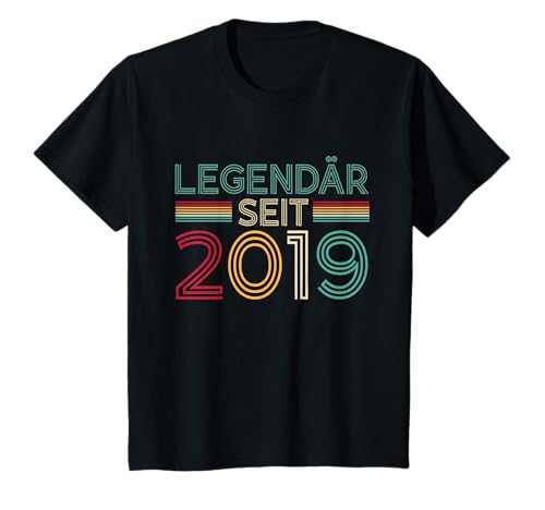 Kinder Legendär Seit 2019 Retro Jungs Mädchen 6. Geburtstagsshirt T-Shirt von Retro Deko Jahrgang Geburtstage Geschenkideen