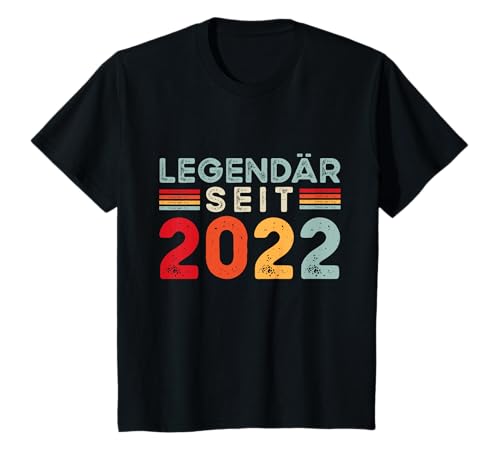 Kinder Legendär Seit 2022 Retro Jungs Mädchen 3. Geburtstagsshirt T-Shirt von Retro Deko Jahrgang Geburtstage Geschenkideen