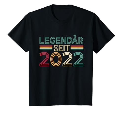 Kinder Legendär Seit 2022 Retro Jungs Mädchen 3. Geburtstagsshirt T-Shirt von Retro Deko Jahrgang Geburtstage Geschenkideen