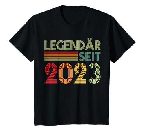 Kinder Legendär Seit 2023 Retro Jungs Mädchen 2. Geburtstagsshirt T-Shirt von Retro Deko Jahrgang Geburtstage Geschenkideen