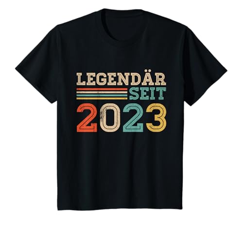 Kinder Legendär Seit 2023 Retro Jungs Mädchen 2. Geburtstagsshirt T-Shirt von Retro Deko Jahrgang Geburtstage Geschenkideen
