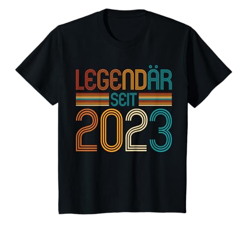 Kinder Legendär Seit 2023 Retro Jungs Mädchen 2. Geburtstagsshirt T-Shirt von Retro Deko Jahrgang Geburtstage Geschenkideen