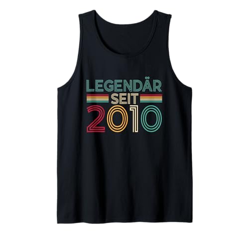 Legendär Seit 2010 Retro Jungs Mädchen 15. Geburtstagsshirt Tank Top von Retro Deko Jahrgang Geburtstage Geschenkideen