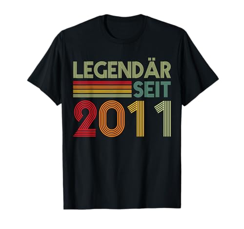 Legendär Seit 2011 Retro Jungs Mädchen 14. Geburtstagsshirt T-Shirt von Retro Deko Jahrgang Geburtstage Geschenkideen