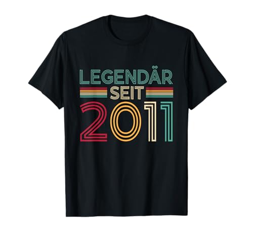 Legendär Seit 2011 Retro Jungs Mädchen 14. Geburtstagsshirt T-Shirt von Retro Deko Jahrgang Geburtstage Geschenkideen