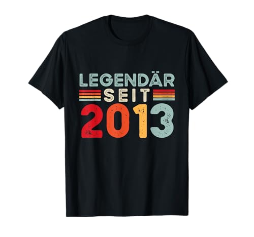 Legendär Seit 2013 Retro Jungs Mädchen 12. Geburtstagsshirt T-Shirt von Retro Deko Jahrgang Geburtstage Geschenkideen