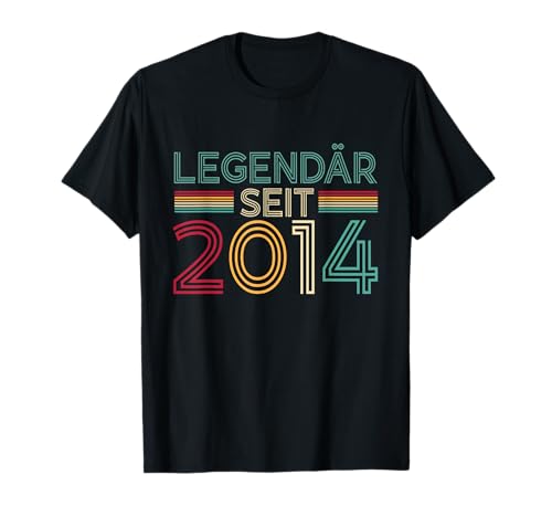 Legendär Seit 2014 Retro Jungs Mädchen 11. Geburtstagsshirt T-Shirt von Retro Deko Jahrgang Geburtstage Geschenkideen