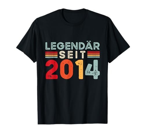 Legendär Seit 2014 Retro Jungs Mädchen 11. Geburtstagsshirt T-Shirt von Retro Deko Jahrgang Geburtstage Geschenkideen