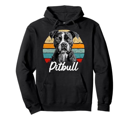 Pitbull Hundeliebhaber Vintage Retro Stil Männer Frauen Pullover Hoodie Pitbull Hundeliebhaber Vintage Retro Stil Männer Frauen Pullover Hoodie von Retro Design Pitbull Dog Men Women