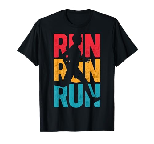 Retro RUN Läufer Jogger Marathon Vintage für Jungs Männer T-Shirt von Retro Designs für Laufen Joggen Marathon Fans