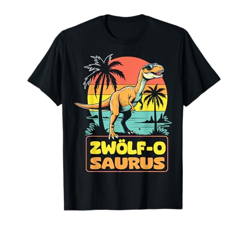 12. Geburtstag Dinosaurier 12 Jahre Jungs Mädchen Dino T-Shirt 12. Geburtstag Dinosaurier 12 Jahre Jungs Mädchen Dino T-Shirt von Retro Dinosaurier Geburtstag Jungs Mädchen Dino
