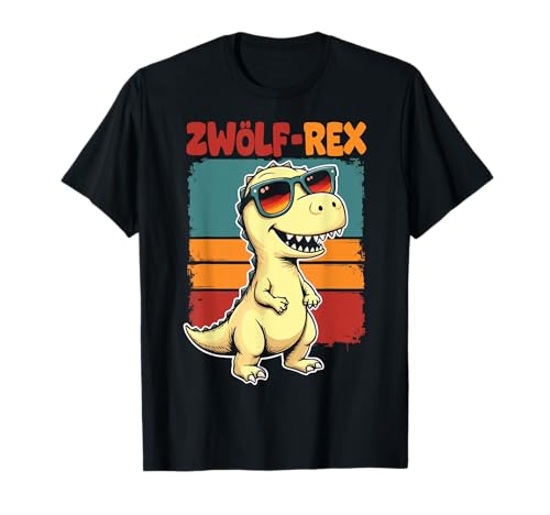 12. Geburtstag Dinosaurier 12 Jahre Jungs Mädchen T-Shirt 12. Geburtstag Dinosaurier 12 Jahre Jungs Mädchen T-Shirt von Retro Dinosaurier Geburtstag Jungs Mädchen Dino