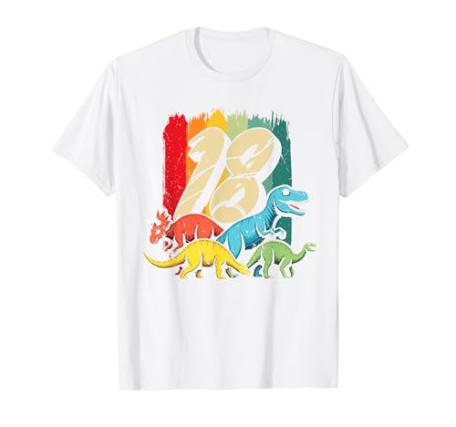 18. Geburtstag Dinosaurier 18 Jahre Männer Frauen Dinos T-Shirt 18. Geburtstag Dinosaurier 18 Jahre Männer Frauen Dinos T-Shirt von Retro Dinosaurier Geburtstag Jungs Mädchen Dino