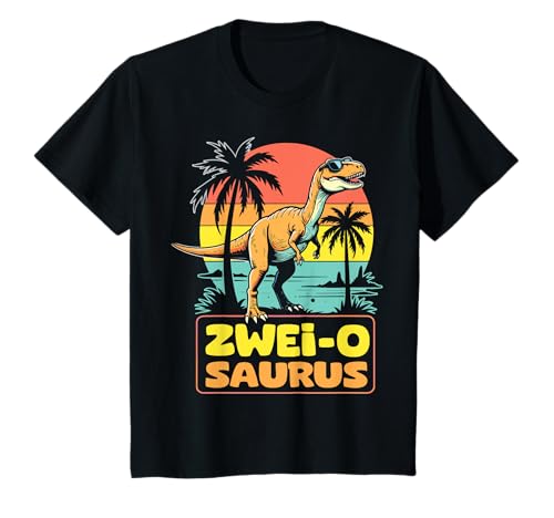 2. Geburtstag Dinosaurier 2 Jahre Jungs Mädchen Dino T-Shirt 2. Geburtstag Dinosaurier 2 Jahre Jungs Mädchen Dino T-Shirt von Retro Dinosaurier Geburtstag Jungs Mädchen Dino
