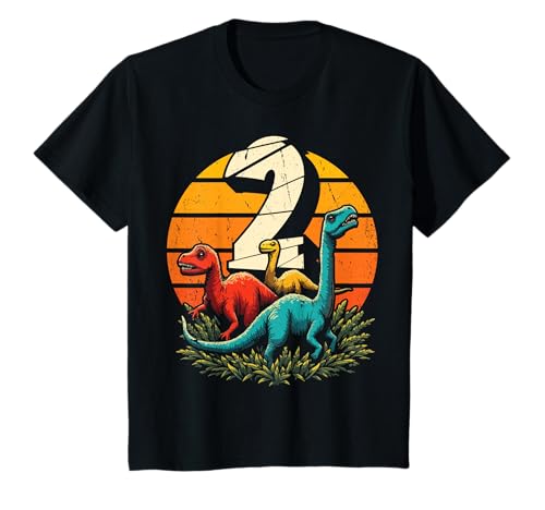 2. Geburtstag Dinosaurier 2 Jahre Jungs Mädchen Dinos T-Shirt 2. Geburtstag Dinosaurier 2 Jahre Jungs Mädchen Dinos T-Shirt von Retro Dinosaurier Geburtstag Jungs Mädchen Dino