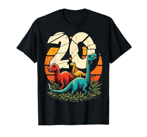 20. Geburtstag Dinosaurier 20 Jahre Männer Frauen Dinos T-Shirt 20. Geburtstag Dinosaurier 20 Jahre Männer Frauen Dinos T-Shirt von Retro Dinosaurier Geburtstag Jungs Mädchen Dino