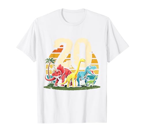 20. Geburtstag Dinosaurier 20 Jahre Männer Frauen Dinos T-Shirt 20. Geburtstag Dinosaurier 20 Jahre Männer Frauen Dinos T-Shirt von Retro Dinosaurier Geburtstag Jungs Mädchen Dino