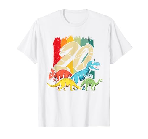 20. Geburtstag Dinosaurier 20 Jahre Männer Frauen Dinos T-Shirt 20. Geburtstag Dinosaurier 20 Jahre Männer Frauen Dinos T-Shirt von Retro Dinosaurier Geburtstag Jungs Mädchen Dino