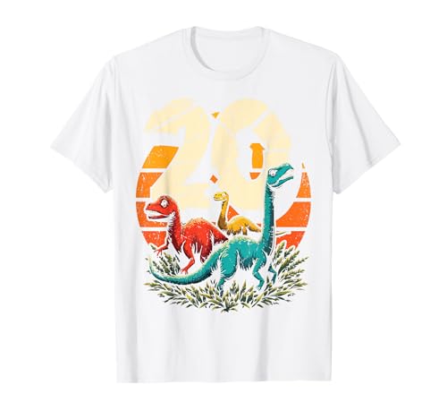 20. Geburtstag Dinosaurier 20 Jahre Männer Frauen Dinos T-Shirt 20. Geburtstag Dinosaurier 20 Jahre Männer Frauen Dinos T-Shirt von Retro Dinosaurier Geburtstag Jungs Mädchen Dino