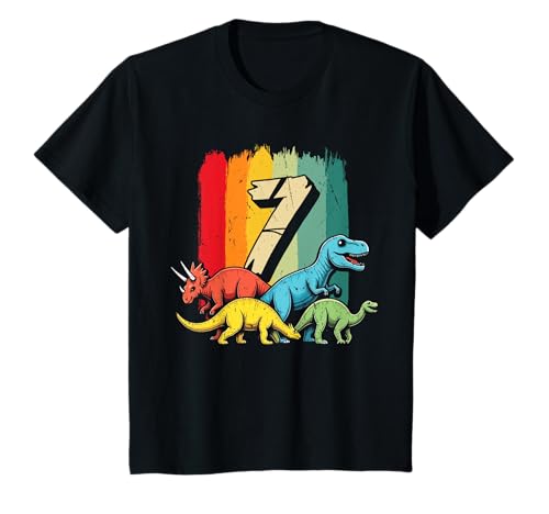 7. Geburtstag Dinosaurier 7 Jahre Jungs Mädchen Dinos T-Shirt 7. Geburtstag Dinosaurier 7 Jahre Jungs Mädchen Dinos T-Shirt von Retro Dinosaurier Geburtstag Jungs Mädchen Dino