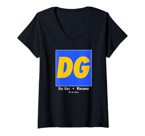 Damen Discgolf Lustiger DG Witz für Frolf Spieler und Fans T-Shirt mit V-Ausschnitt von Retro Disc Golf Club
