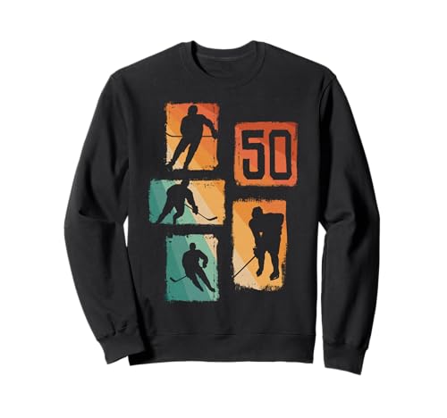 50. Geburtstag Eishockey 50. Jahre Männer Spieler Retro Sweatshirt von Retro Eishockey Geburtstag Jungs Männer Geschenk