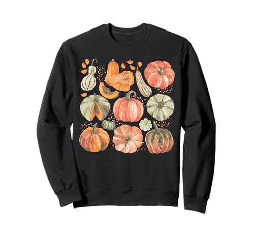 Pumpkin Cottagecore Vegan Graphic Herren Damen Kinder Sweatshirt Pumpkin Cottagecore Vegan Graphic Herren Damen Kinder Sweatshirt von Retro Fall Autumn Thanksgiving Apparel