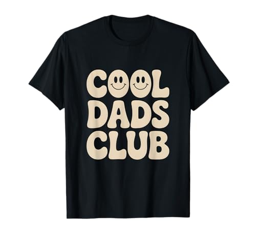 Herren Cool Dads Club - Groovy Best Dad Papa Vatertag T-Shirt von Retro Family Apparel Gifts