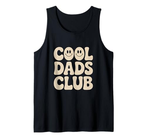 Herren Cool Dads Club - Groovy Best Dad Papa Vatertag Tank Top von Retro Family Apparel Gifts