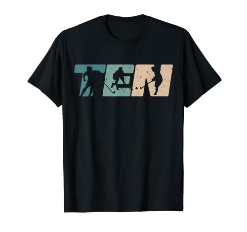10. Geburtstag Retro Feldhockey 10 Jahre alt Junge Mädchen T-Shirt von Retro Field Hockey Player Birthday Designs