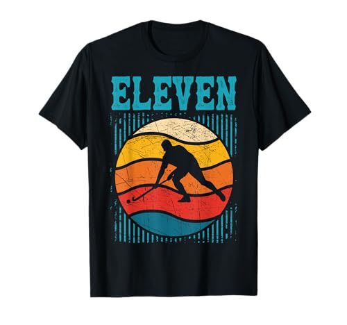 11. Geburtstag Retro Feldhockey 11 Jahre alt Junge Mädchen T-Shirt von Retro Field Hockey Player Birthday Designs