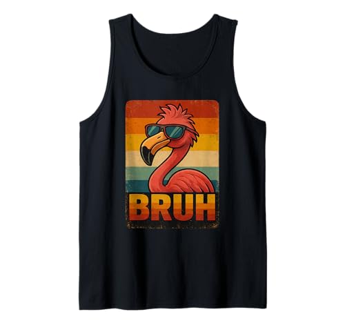 Bruh Flamingo Shirt Lustig Retro Flamingo Grafik Herren Damen Tank Top Bruh Flamingo Shirt Lustig Retro Flamingo Grafik Herren Damen Tank Top von Retro Flamingo Bruh in Sunglasses Flamingo Lovers